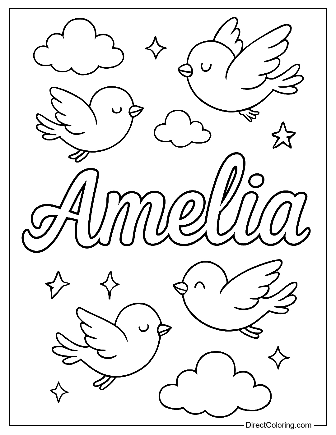 Coloring page of the Name 
